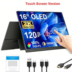 MISSUN 16" 2K 120Hz OLED Monitor 2048×1280 100% Color Gamut VESA Mount External Screen for Laptop PS5 Switch Game Design Office