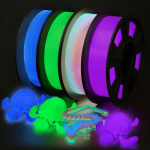 Glow in The Dark Filament Multicolor Green Blue Purple and Rainbow PLA Filament 1.75 mm 3D Printer Filament Bundle