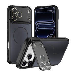 szhaiyu | Magnetic Phone Case for Magsafe IPhone 17 Air 16 15 Plus14 13 12 11 Pro Max Shockproof Lens Bracket Matte Acrylic Back Cover