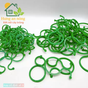 bộ 50 kẹp số 8 định vị cây cảnh giữ dây leo – nhựa pp tiện dụng – size 4cm / 5.9cm