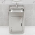 Stainless Steel Floor Mounted Integrated Wash Basin Hospital Washstand Sink Column Basin Single Hole Faucet Opening. 