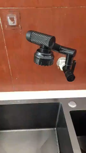 Stainless Steel Kitchen Faucet Cold and Hot 2 Outlet Modes Sink Faucet 1080° Rotating SUS304 Water Tap with Sprayer