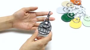 For Alarm Tags Intercom Keys Tag Badge Case Access Card Sleeve Entrance Guard Access Keychain Leather Cover DIY