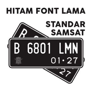 PLAT NOMOR MOTOR FONT BARU DAN FONT LAMA PAKE LOGO
