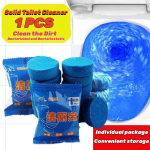 B.TWO 1PCS Solid Toilet Cleaner Automatic Blue Ball Cleaning Toilet Expert