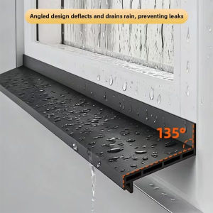 1/2PCS 1.1m TPE Window Water Blocking Bar Balcony Waterproof Rainproof Guide Plate Home Window Blocking Board Seal Strip