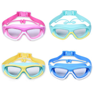 【SFBagFactory】Kids Swimming Glasses Professional Kids Swim Goggles Soft Anti-Fog with Earplugs for 3-12 Years Children Boys Girls【Ready Stock】
