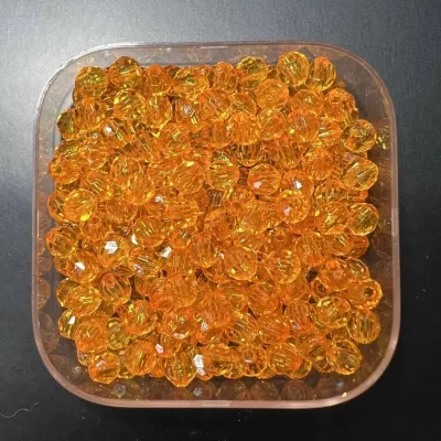 20grms(approx. 150 -200pcs) DIY crystal Faceted Beads / 6mm Acrylic Beads
