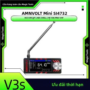 Mạch Khuếch Đại Tai Nghe V3S AMNVOLT Mini FM AM SSB LSB Chế Độ USB Với Chip DSP SI4732 Điều Khiển Chính Bằng ESP32-S3 Dành Cho Các Dự Án Radio
