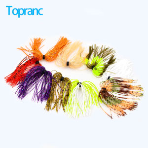 Topranc Silicone Jig Skirts Fishing Lure 9 Colors Spinnerbaits DIY Beard Pike Jig Fishing Tackle