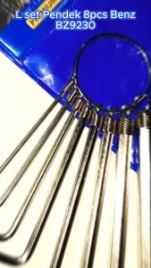 BENZ Kunci L set 8pcs 1.5 - 6 mm Pendek / Hexagonal Key With Spring BZ9230