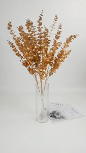 Dollar Silver Panjang Cabang 5 Artificial Dekorasi Rumah Pelaminan Home Decor Hiasan Buket Daun Dollar Eucalyptus Golden Emas Pesta Natal Premium Import Artifisial