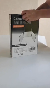 SG 3Way Mirror for Self Hair Cutting with LED Adjustable Height USB Rechargeable 360° Barber Mirror Trifold Mirror Light