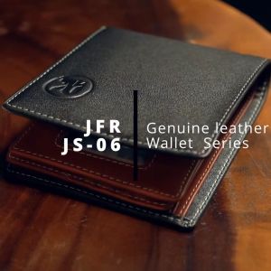 JFR Dompet Pria Bahan Kulit Asli Motif Full Grain JS06
