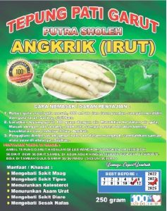 Tepung pati garut tepung irut tepung angkrik 250 GR herbal untuk asam lambung KRONIS magh gerd untuk tukak lambung
