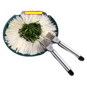 Stainless Steel Multifunctional Onion Cutter Tool Kitchen Essential Onion Slicer Onion Flakes Knife Grater Vegetable Cutter