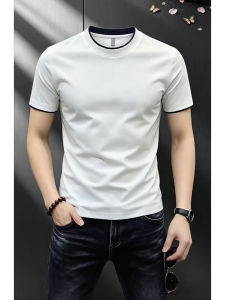 Layered Color Blocked Short Sleeve Regular Fit Crew Neck T-shirt