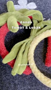 Bando Tomat Lobak Nanas Pineapple Korean Head Band Korea Tomato Bandana Premium Lucu Anak Funny Cute Character Halloween UN Day Vegetable Sayur