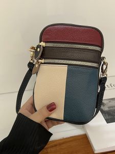 Fashionable Vertical Leather Phone Bag Womens Crossbody Mini Purse Coin Wallet Single Shoulder Bag New 2025 Stylish Design