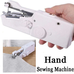 Portable Mini Electric Handheld Sewing Machines: Stitch Needlework Cordless Clothes Fabrics Manual Travel Set