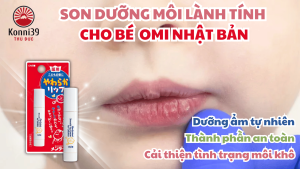 SON DƯỠNG MÔI LÀNH TÍNH CHO BÉ & DA NHẠY CẢM OMI NHẬT BẢN (THỎI 3.5GR)