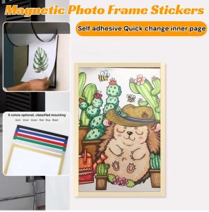 Magnetic Photo Frame Stickers Self-adhesive Frames Wall Sticker Display Card Certificates Poster Frame Business Permit