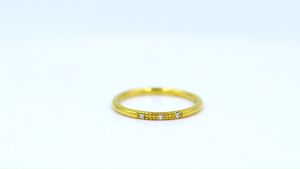 Happy Jewelry เพชร 3 เม็ด ทองแท้ 9k 37.5% เพชรเกสร ME750