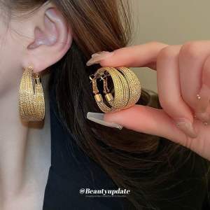 (Bebas beli 2 dapat bonus) H-Girl888 COD A164 Anting bulat cakep titanium wanita Korea