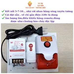 Bộ Báo Cháy Tổ Liên Gia Không Dây 220V- Dùng Cho Tổ Dân Phố Hộ Gia Đình