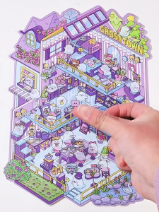 {SG Local} 210 x 200mm Large 3D Landscape Stickers 4 Design DIY Handmade House For Birthday & Festival Childrens Day Gift