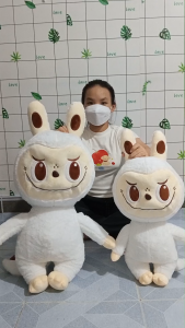 GỐI ÔM NGỦ HÌNH LABUBU CHO BÉ MẪU GIÁO VẢI MINISO SIÊU MỀM