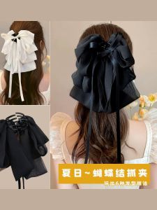 2024 New Arrival Bows Ribbon Grip Female Back Head Updo Hairpin Fancy Large Hairpin Clip Hairware