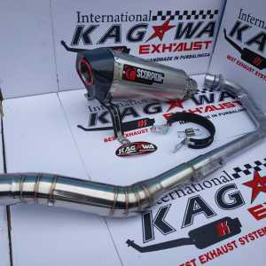 Knalpot Racing Scorpion Titan Fullsystem R15 v3 v2 Cbr150r Vixion GsxR150 Mx King150 Satria Fu Sonic Xabre Byson Verzha Tiger Megapro Xsr155 Pulsar200ns Ninja 250sl mono