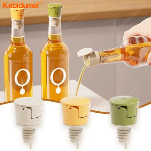 Kebidumei 3PCS Oil Bottle Stopper Cap Plastic Gravity Sensor Seasoning Pour Oil Nozzle Leak-Proof Plug Liquor Dispenser Kitchen Tool