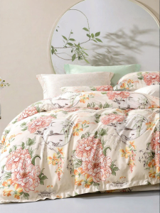 FUANNA (富安娜) | Floral Print Pure Cotton 4-Piece Bedding Set