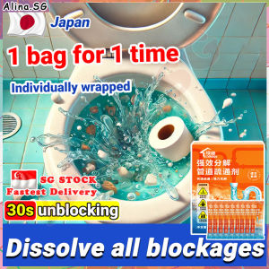 💎SG stock💎 4 bags(100g) /box Sink drain cleaner / Powerful drain clog remover / Sink choke remover / Kitchen drain declogger / Toilet pipe cleaner 强力管道疏通剂 下水管道疏通