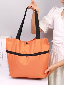 Foldable Portable Shopping Trolley Cart with Wheel Waterproof Supermarket Handcart Bag Simple Ringan Mudah Dibawa