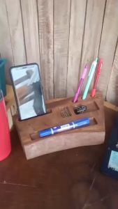 ที่ใส่ปากกาไม้ กล่องใส่ปากกาไม้ กล่องใส่เครื่องเขียน ที่เสียบปากกา ที่ใส่ปากกาวินเทจ ของใช้บนโต๊ะทำงาน แท่นเสียบปากกา