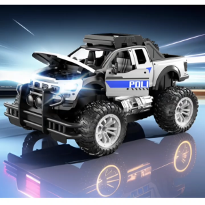 Đồ chơi xe địa hình điều khiển cảnh sát police phun khói tặng kèm pin sạc bộ quà tặng bé trai