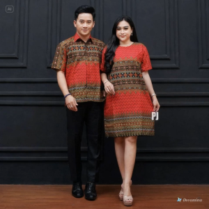 Dress Couple Batik Bahan Adem Ukuran M L XL XXL XXXL