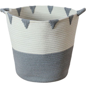 Scandinavian Fabric Cotton Storage Basket Dirty Clothes Laundry Basket