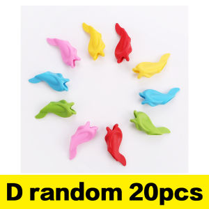 deli | Childrens Writing Pencil Pen Holder 5/10/20Pcs Set Silicone Assisted Grip Posture Orthosis for Students Learn & Practice