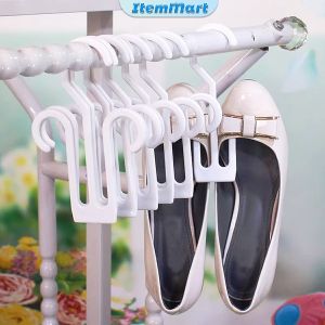 ItemMart 10pcs Shoes Drying Racks Multi-purpose Hanger Space Saving Slipper Double Hooks Supermarket Shelf Hook