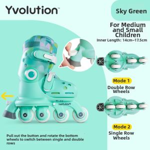 Yvolution | Beginner Childrens Adjustable Inline/Roller Skates
