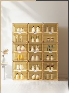 Transparent Thickened Plastic Shoe Box Storage Drawer Type Simplified Cabinet Ant Box Organizer for Home And Office Use