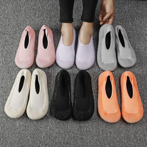 Ultra-Light Indoor Sports Shoes Silent Anti-Slip Shock-Absorption Soft Bottom Mens Womens Gym Rope Jumping Dance Yoga Socks Shoes