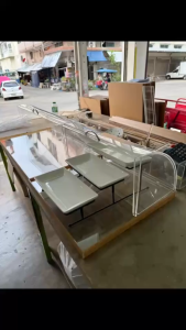 ฝาครอบอาหาร ฝาครอบทรงโค้ง อะคริลิคใส มีหลายขนาดให้เลือก