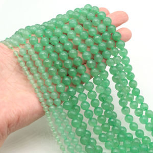 Natural Green Aventurine Stone Beads 2 3 4 6 8 10mm Round Gemstone Loose Bead for Jewelry DIY Making Bracelet Accessories 15"