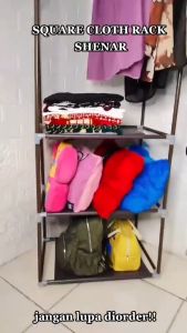 Lemari Pakaian Gantung Minimalis dengan Rak Gantung Serbaguna Rak Multifungsi