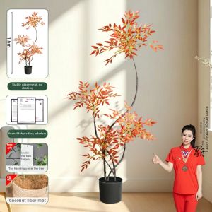LIANYOU | Red NanTian Bamboo Fake Tree for Indoor Decorations
